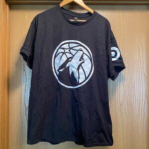 Minnesota Timberwolves Black NBA Basketball T-Shirt Size XL